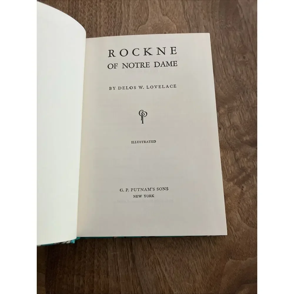 Putnam Sports Shelf Rockne of Notre Dame‎ by Delos Lovelace 1931 HC Vintage